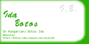 ida botos business card